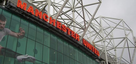 Exterior view of Old Trafford, home of Manchester United