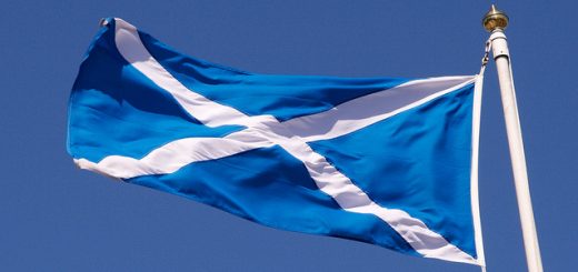 Scotland flag stock photo
