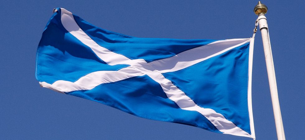 Scotland flag stock photo