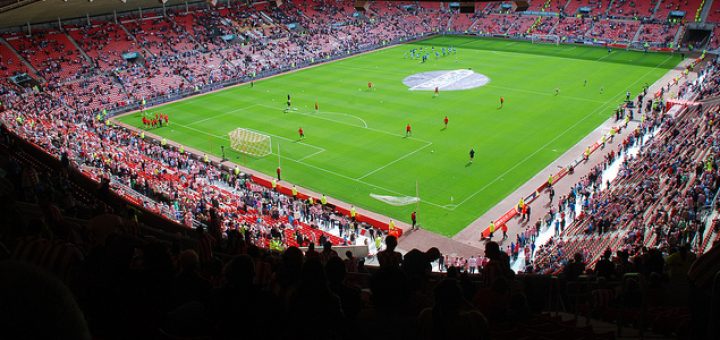 An interior shot of the Stadium of Light, home of Sunderland AFC.